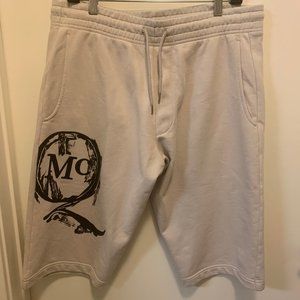 Alexander McQueen Men's Beige Sweat Shorts